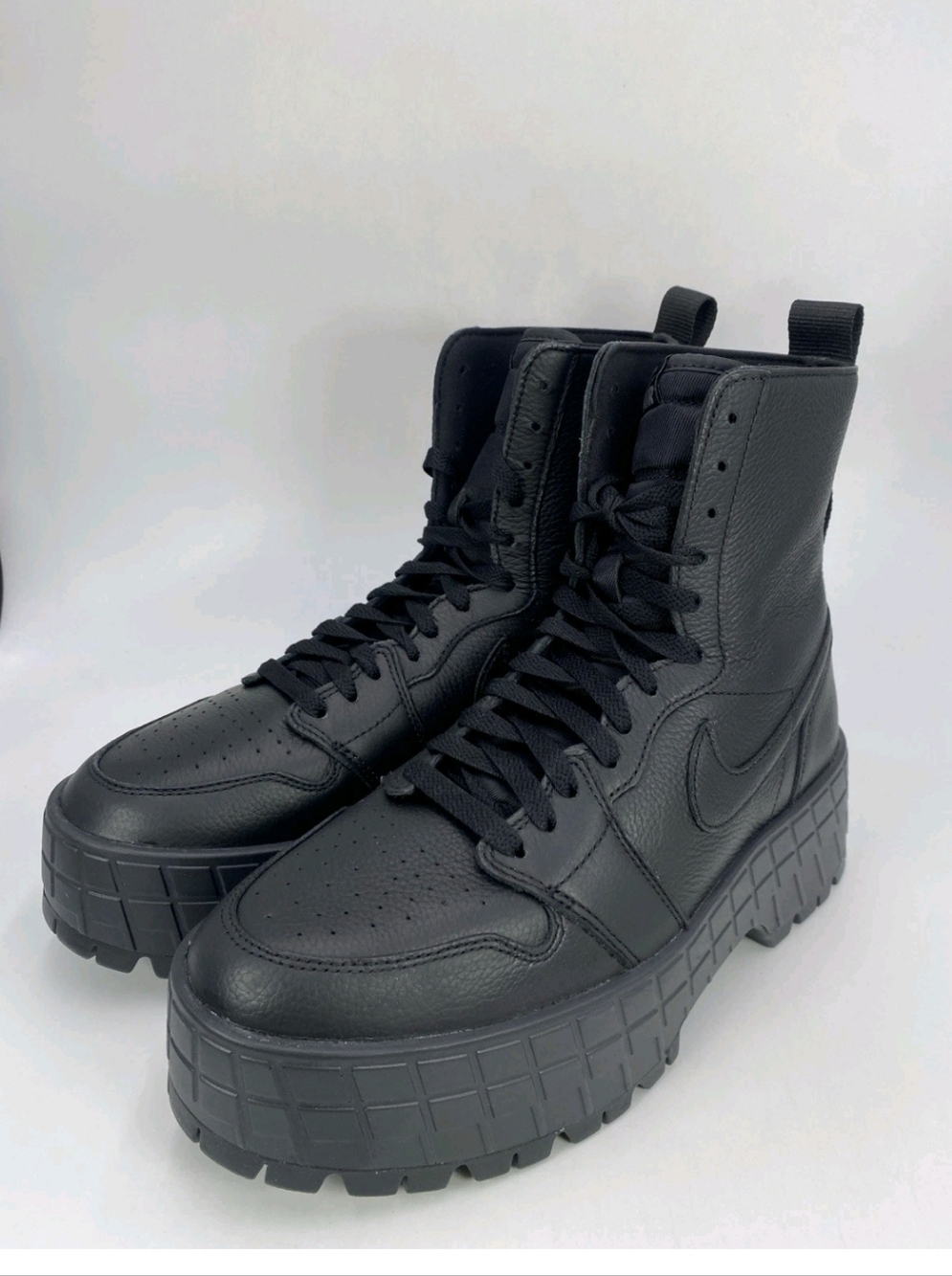 Nike Air Jordan 1 High Brooklyn Triple Black FJ5737-001 Women Size 9 NEW